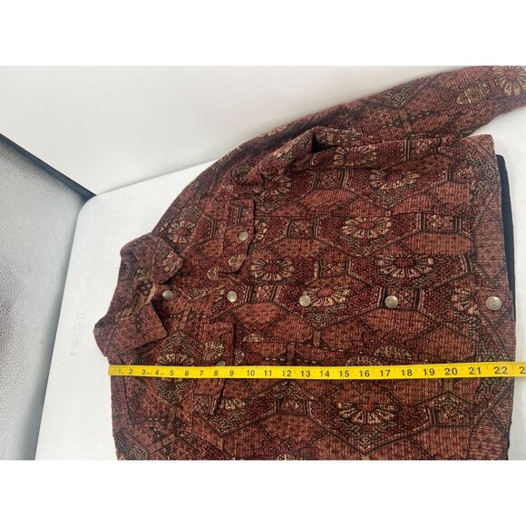The Territory Ahead Women Size M Brown Geometric Tapestry Button Down Jacket - Picture 6 of 8